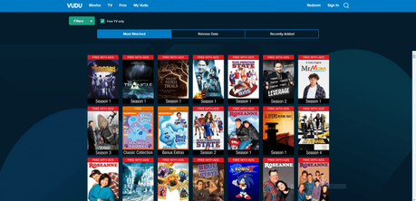 watch tv shows online free vudu