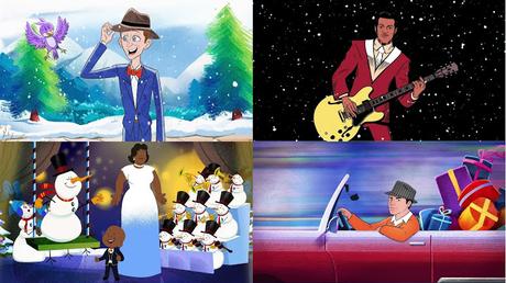 Bing Crosby, Chuck Berry, Ella Fitzgerald & Frank Sinatra Usher In The Holidays In New Animated Videos For Some Of Their Biggest Christmas Hits