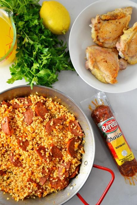 Spanish Style Chicken and Chorizo Paella