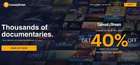 CuriosityStream’s annual subscription is just $12 for Black Friday
