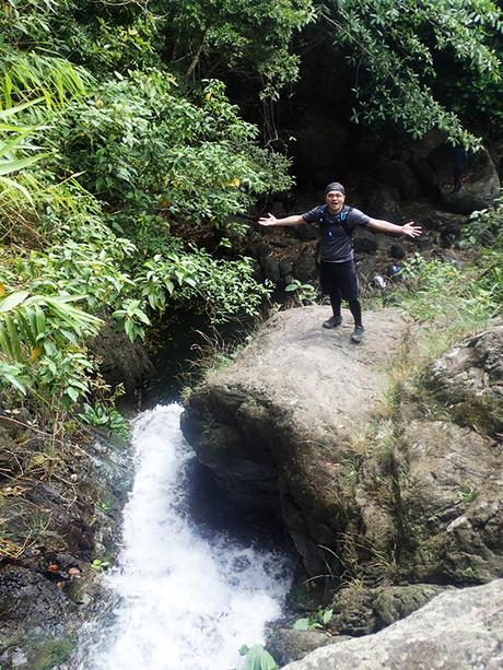 Luis at a waterfall cliff