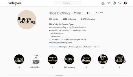 Rhipe's Instagram page
