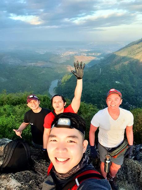 group selfie at Mt. Binacayan summit