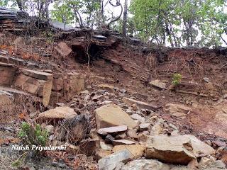 Danger in the hills of Ranchi district in Jharkhand State of India.