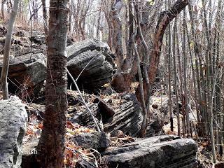 Danger in the hills of Ranchi district in Jharkhand State of India.