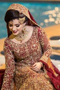 Latest Nikah Dress – Maroon Front Open Gown