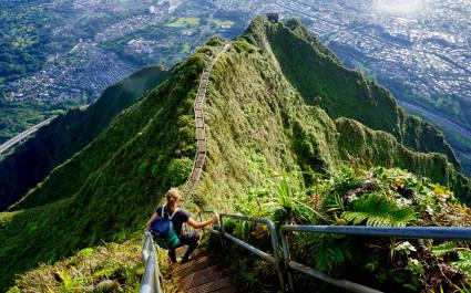 Stairway to Heaven, Haiku Stairs, Hawaii, Oahu, USA