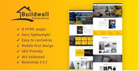 Construction Landing Page WordPress Themes