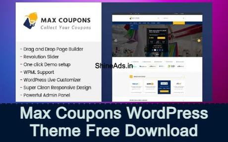 Max Coupons - Couponry & Deals WordPress Theme Free Download