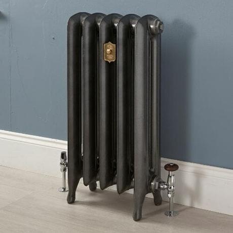 cast iron radiator with a wall stay