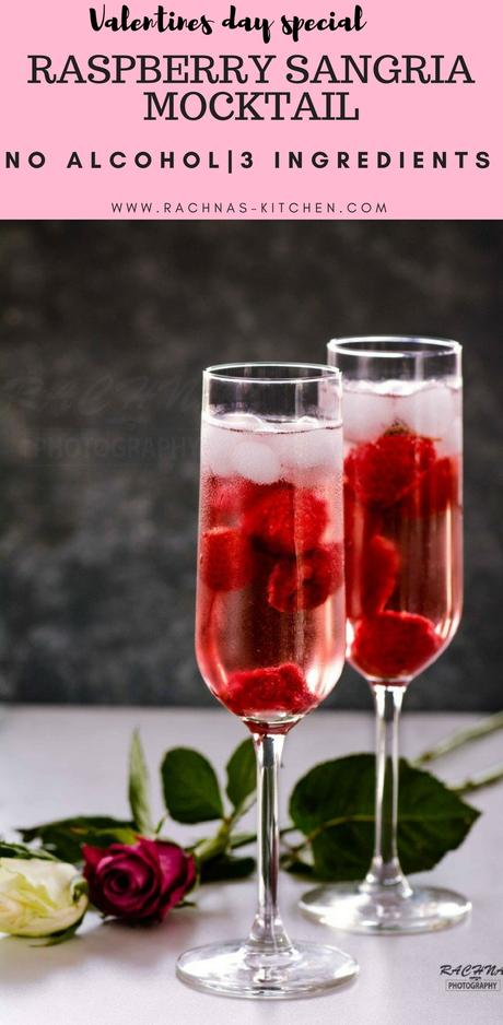 Raspberry Sangria Mocktail Recipe For Valentines Day