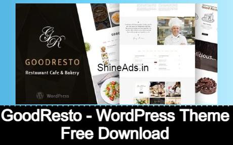GoodResto - Restaurant WordPress Theme Free Download