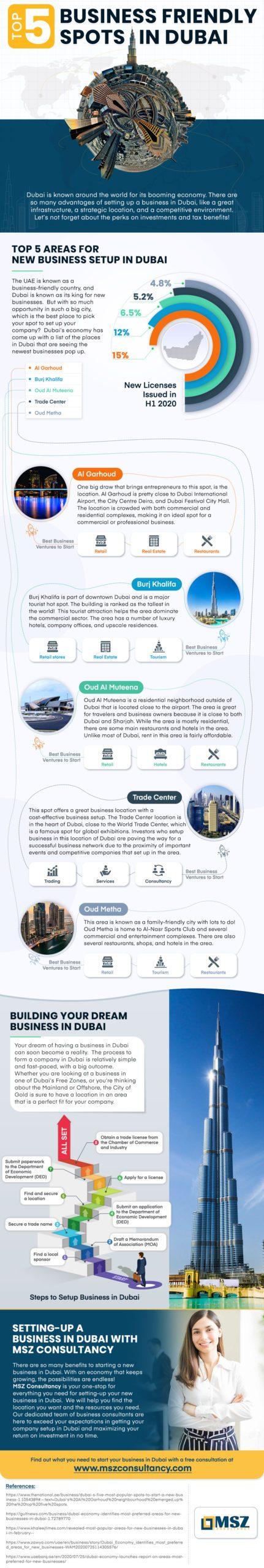 Top 5 Business-Friendly Spots in Dubai [InfoGraphic]