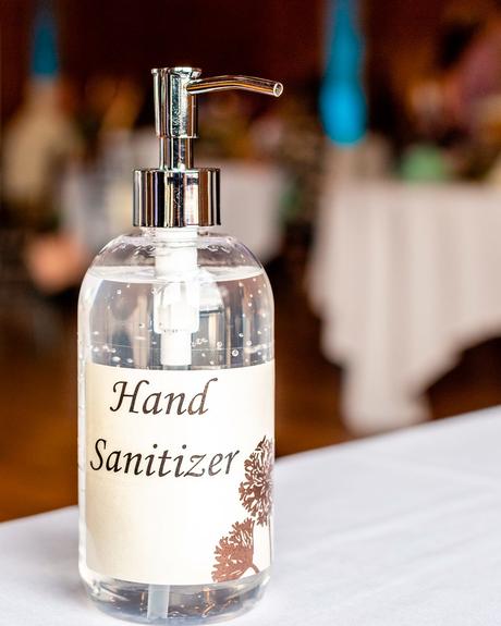 covid wedding ideas hand sanitizer