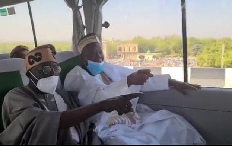 Tinubu In Kano, Goes On Ride With Governor Ganduje (Photos, Video)