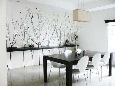 Modern Dining Room Wall Decor - Less is More - Harptimes.com