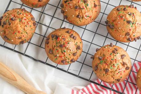 Christmas Muffins with Chocolate Chips