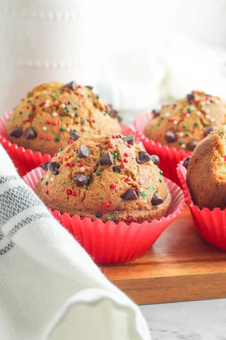 Christmas Muffins with Chocolate Chips