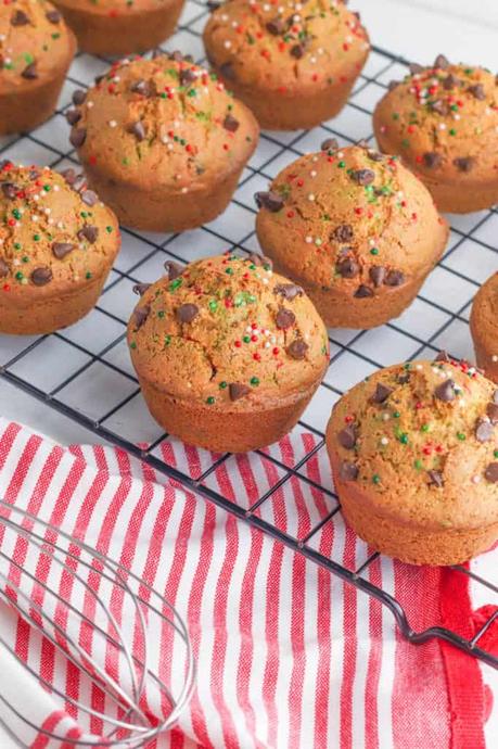 Christmas Muffins with Chocolate Chips