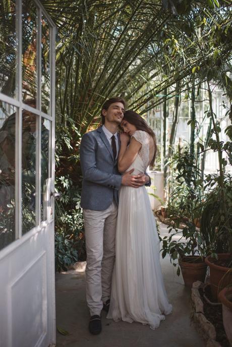 Greenhouse wedding styled shoot in Slovenia