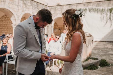Outdoor wedding in a Croatian Island of Hvar