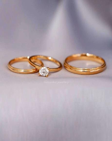simple engagement rings rose gold engagement rings solitaire rings bridal sets