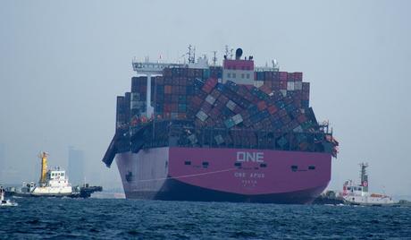 1816 containers lost over board in rough weather -  ONE Apus arrived at Port of Kobe