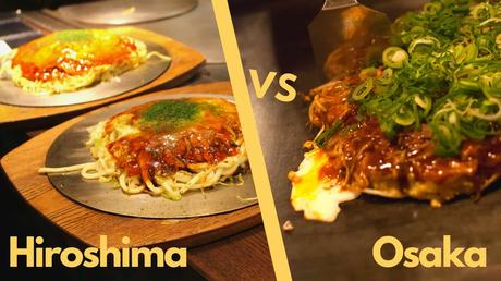Hiroshima vs Osaka style okonomiyaki