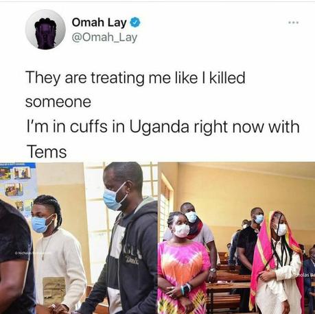 They Are Treating Me Like I Killed Someone – Singer Omah Lay Cries Out As He Lands In Ugandan Court (PHOTO)