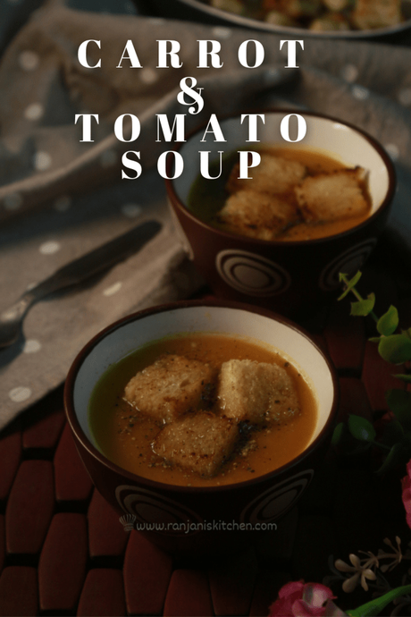 carrot and tomato soup | comforting soup recipe for this winter