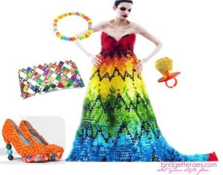 Candy Styling for the Alexander McQueen inspired Gummy Bear Dress