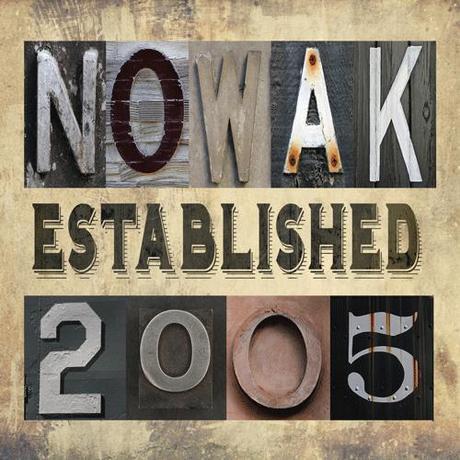 Nowak Name Plaque Framed Name using digital letters and numbers