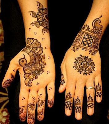 Latest Eid Hand Mehndi Designs For Girls 2012