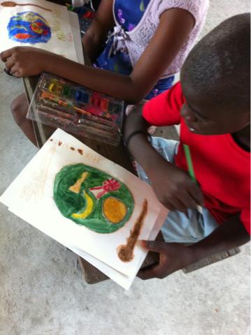 Painting and Balloons in Citi Soliel, Haiti