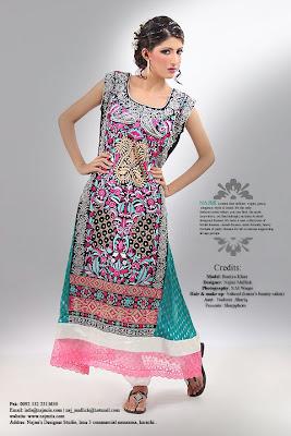 Latest Eid Dresses 2012 For Women By Najmis Designer