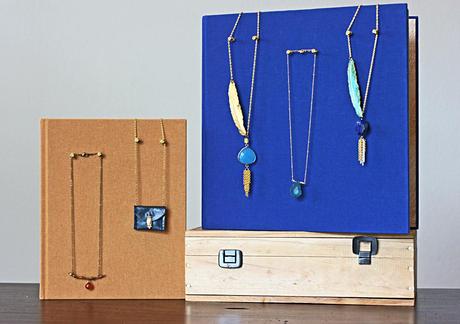 DIY hardcover necklace holder