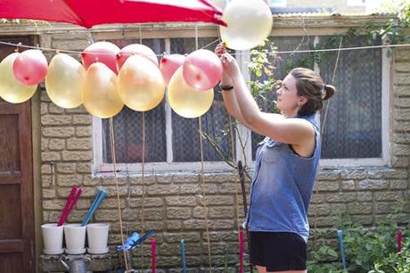 The lovely Sarz helping with decorations