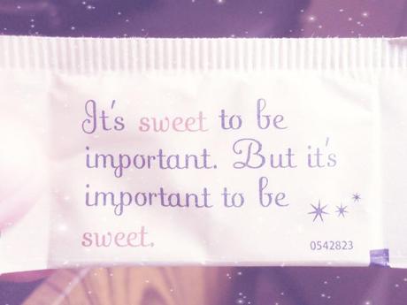 its sweet to be important but its important to be sweet