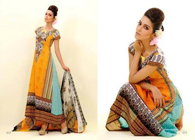 EIZA E9 Egyption Lawn Eid Summer Special Collection 2012 By UA Textiles