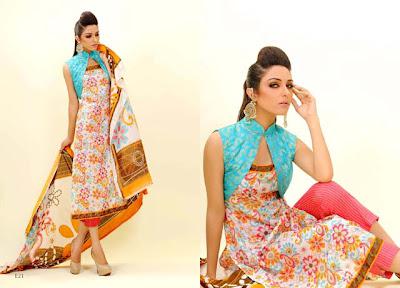 EIZA E9 Egyption Lawn Eid Summer Special Collection 2012 By UA Textiles