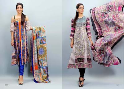 EIZA E9 Egyption Lawn Eid Summer Special Collection 2012 By UA Textiles