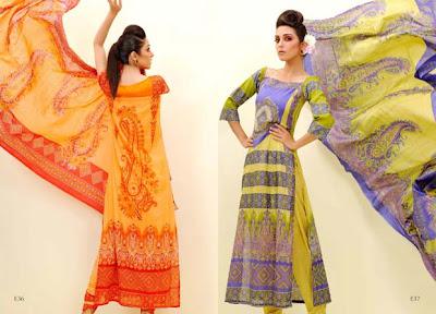 EIZA E9 Egyption Lawn Eid Summer Special Collection 2012 By UA Textiles