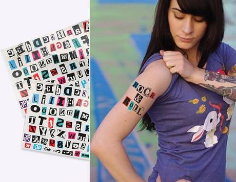 Letter press tattoos