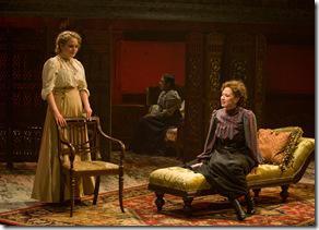 (left to right) Sisters Irina (Caroline Neff), Olga (ensemble member Ora Jones) and Masha (Carrie Coon) in Steppenwolf Theatre Company’s production of Anton Chekhov’s Three Sisters, adapted by ensemble member Tracy Letts, directed by ensemble member Anna D. Shapiro. 