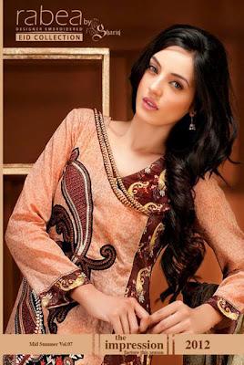 Rabea Designer Eid Collection 2012 Catalogue By Shariq Textiles