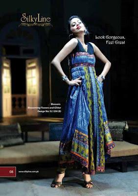 Latest SilkyLine Fabrics Collection for Women 2012