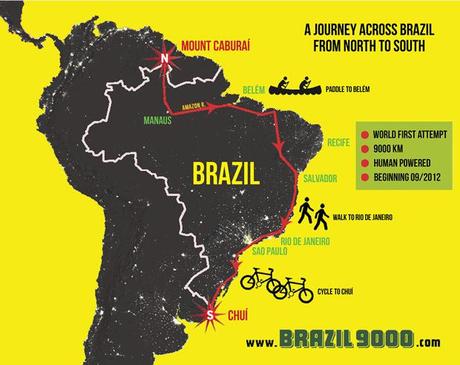 Brazil 9000 Expedition: North-to-South By Foot, Pedal and Paddle