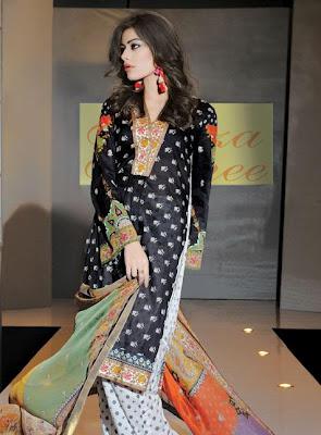 Faiza Samee Designer Eid Lawn Collection By Alkaram 2012