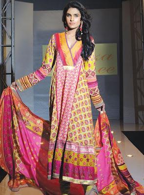 Faiza Samee Designer Eid Lawn Collection By Alkaram 2012