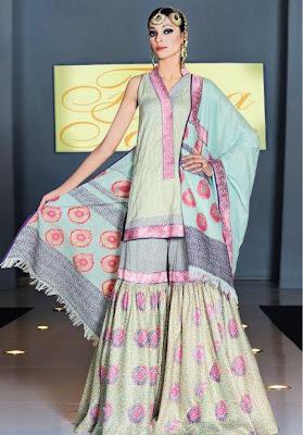 Faiza Samee Designer Eid Lawn Collection By Alkaram 2012